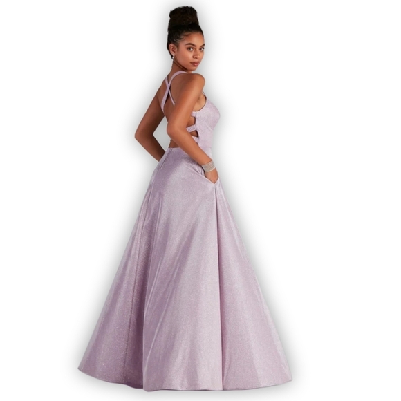 Evening Gown – Windsor – Purple A‑Line Strapless Sweetheart Prom & Wedding Maxi - Picture 5 of 17